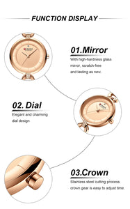 ساعة نسائية كارن (CURREN) - ماركة فاخرة