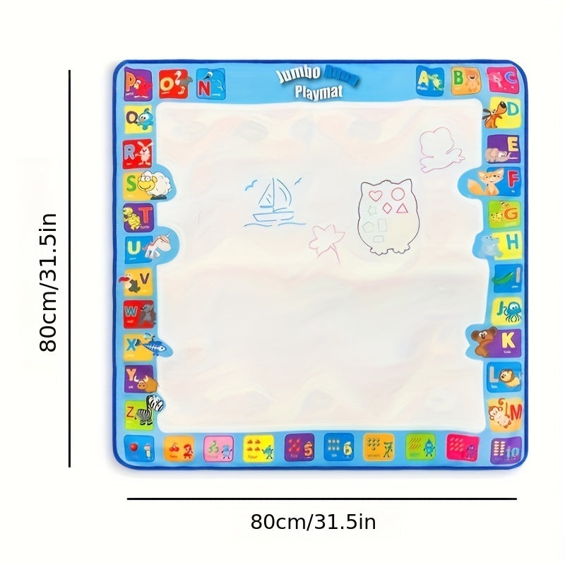 حصيرة رسم سحرية، لوح رسم مائي بتصميم ملون، قماش قابل لإعادة الاستخدام، لعبة تعليمية لتنمية الخيال والإبداع